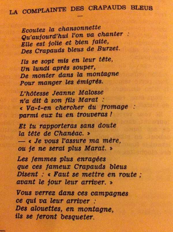 La complainte des crapuds bleus
